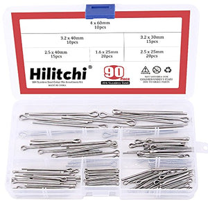 Hilitchi - Juego de 90 pines de acero inoxidable 304