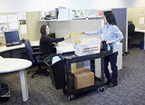 Rubbermaid Commercial  Heavy-Duty Service Cart with Lipped Shelves, Small, Black