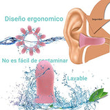 Tapones para oidos para dormir,2 Pares Tapones Oídos de Espuma con estuche ,Tapones de silicona reutilizables tapones suaves y cómodos para reducir el ruido para viaje ,nadar, dormir(Rosa)