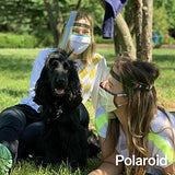 Polaroid Careta protectora en Policarbonato, Ajustable, Diseño Ligero, Calidad Optica y protección UV, Protección Facial, Reutilizable, Incluye funda protectora en Microfibra, Multicolor