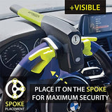 Artago 870 Bastón para Automovil Volante con Alarma Inteligente 120dB, Bastón para Carro Inmovilizador de Auto 2 en 1 Bastón de Seguridad Seguro Auto, Bastón de Seguridad Auto Bastón Antirrobo