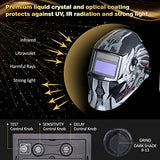 SU SAFE-UP Casco de soldadura solar con oscurecimiento automático, 2 sensores de arco, rango de sombra ajustable de 4/9-13 para Mig Tig ARC Soldador máscara soldadora