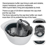 Casco de Ventilación ABS Blanco Casco de Trabajo con Tapa Protectora Ventilada para Ingeniería de Obras Construcción de Ferrocarriles