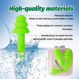 12 Pares Tapones para Oídos de Silicona, Tapones Oídos Nadar con Cuerda, Reutilizables Tapones para los Oidos para dormir Reducir Ruidos, Suaves Impermeables, 3 Colores Variados con Caja, para Ruidos Protección Auditiva