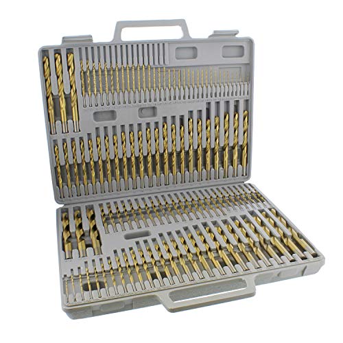 Brocas de titanio para brocas de metal SAE estándar de 1/16-1/2 pulgadas, A-Z, 1-60 tamaños, 115 piezas