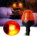 MAIALOT 60 LED giratorio intermitente ámbar baliza de montaje flexible luz estroboscópica tractor luz de advertencia de emergencia para carretilla elevadora camión cortadora UTV