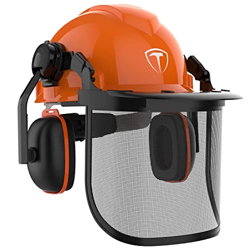 Casco de seguridad para motosierra, casco de protección de seguridad con gafas antivaho