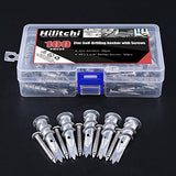 hilitchi 100pcs Calidad Premium Zinc self-drilling Anchor para yeso con Kit de tornillos