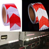 Cinta reflectante de seguridad blanca y roja impermeable de alta visibilidad de 2 pulgadas x 30 pies, cinta reflectora de visibilidad para remolques, camiones, coches
