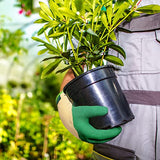 COOLJOB Guantes de trabajo con revestimiento de látex arrugado, guantes de trabajo de látex texturizados con agarre firme, verde y amarillo, un par, tamaño grande (1 par L)