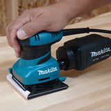 Makita BO4556 Lijadora para acabados, 11.4 cm x 10.2 cm, 14,000 oscilaciones por minuto