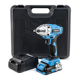 NEIKO 10880A Llave de impacto inalámbrica sin escobillas de 3/8 pulgadas, llave de impacto compacta de 20 voltios con batería de carga de iones de litio, incluye cargador rápido