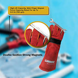 Guantes de soldador magnéticos de 40,64 cm de protección de escudo del antebrazo, doble capa de hilos de Kevlar fuertes, ignífugos, 1 par.