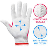 36 pares de guantes de trabajo de algodón, tejido ligero, de seguridad, algodón grueso. Guante de seguridad elástico