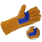 Guantes  de Soldador Cuero Alta Temperatura de Resistencia al Desgaste Sección de Aislamiento Caliente Línea de Fuego Soldadura eléctrica Soldadura