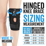 Rodillera con bisagras para hombres y mujeres, soporte de rodilla para lesiones hinchadas de LAC, tendones, ligamentos y meniscos