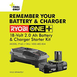 RYOBI 18 voltios ONE+ inalámbrico 7-1/4 pulgadas. Sierra ingletadora compuesta (solo herramienta) con hoja