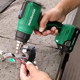 Metabo HPT Pistola de calor inalámbrica MultiVolt™ de 18 V, solo herramienta, sin batería, pantalla LCD, tres boquillas incluidas, temperatura máxima de 1022 grados, garantía de por vida RH18DAQ4