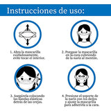 Seviete Set de 10 Cubrebocas Certificado KF94 Estilo Coreano. Máscara facial para adulto protección premium de 4 capas de filtración y proteccion contra particulas. Ajustador nasal oculto. Empaque Invidivual. Tapabocas que brinda seguridad y cuidado entre