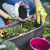 PROMEDIX Guantes de Trabajo para jardín de nitrilo Transparente, con Recubrimiento Flexible, Ligeros, Transpirables, se Ajustan a la mayoría de los tamaños de Guantes de jardín, 3 Pair