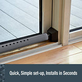 SABRE Barra de seguridad ajustable 2 en 1, barra de tope de puerta que se asegura a la perilla de la puerta, fuerte agarre a prueba de arañazos, estable contra el piso, perilla de puerta extraíble para uso en puertas correderas, portátil y fácil de usar
