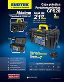 Surtek CPS20 Caja Portaherramientas Plástica 21" con Broches Metálicos