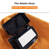Capucha de soldadura Casco de cuero resistente al calor con lente de filtro con cuello con cuello de protección de la cara de la cara de la soldadora Accesorios de