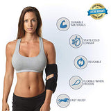 ComfiLife Paquete de hielo para rodilla con envoltura – rodillera – reutilizable – Paquete de gel de terapia caliente y frío – Soporte de compresión ajustable para lesiones, dolor de rodilla, cirugía de rodilla, artritis, menisco y más