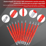 26 en 1 Juego de destornilladores aislados multifuncionales, destornillador extraíble magnético aislado, destornillador de cabeza plana hexagonal para herramientas manuales de reparación del hogar