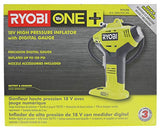 Ryobi Inflador de energía portátil para neumáticos [nuevo medidor digital] [18 voltios] [sin cable] [ONE+ sistema de batería] [P737D] (batería no incluida, herramienta eléctrica)