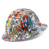 Casco de seguridad aprobado por OSHA de ala completa, casco de seguridad, caos de personajes, dibujos animados y anime, diseño personalizado, Cascos de Construcción, suspensión de trinquete ajustable de 6 puntos