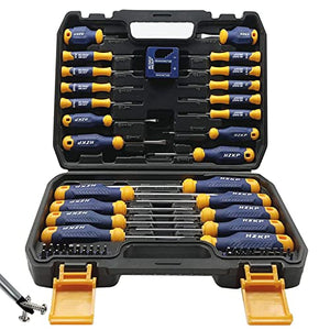SUNHZ MCKP Sunhzmckp Juego De Destornilladores Magnéticos, S2- Aleación De Acero Para Herramientas, Incluye Minidestornillador De Precisión Ranurado/Phillips/Torx, Puntas De Destornillador Reemplazables Co