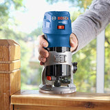 BOSCH GKF125CEK Colt 1.25 HP (máximo) Kit de router de palma de velocidad variable con guía de borde