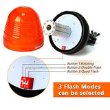 MAIALOT 60 LED giratorio intermitente ámbar baliza de montaje flexible luz estroboscópica tractor luz de advertencia de emergencia para carretilla elevadora camión cortadora UTV