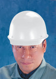 Casco duro de seguridad con suspensión de trinquete Fas-Trac III | Tapa sin ranuras, hecha de resina fenólica, cargas de calor radiante de hasta 350 F, tamaño estándar en azul