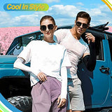 Mangas de brazo para hombres, mujeres y jóvenes, manga de compresión antideslizante con protección UV, 7 pares: colores sólidos, L