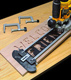 Milescraft 1212 SignPRO Kit de fabricación de letreros para routers - 2.5 pulgadas y 1.5 pulgadas. Letras horizontales (166 plantillas), 1.5 pulgadas y 2.5 pulgadas. Números verticales (80 plantillas) - 3/8 pulgadas. Broca de router incluida, kit completo
