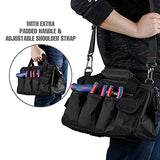 WORKPRO W081020A bolsa de almacenamiento compacta para herramientas, boca ancha superior, 12 pulgadas