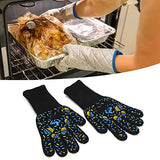 Guante de Cocina BBQ, Guantes Ignífugos de 800 Fire 1482 ° F Para Horno Resistente A Altas Temperaturas, Guantes de Trabajo Antideslizantes Con Puño Largo Extendido Para Cocinar A La Parrilla (1 Par)