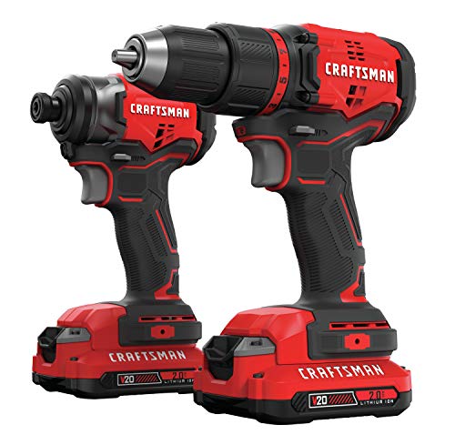 Kit combinado de taladro inalámbrico, 2 herramientas (CMCK210C2) Craftsman V20* -