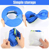 Sombrero duro para el sol, protección para el cuello, alta visibilidad, protección solar para el cuello, malla de ala completa, protección solar y polaina para el cuello, bandana para la cara, accesorios para casco duro (azul)