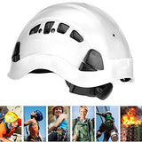Casco de espeleología, Casco de Seguridad Material de Calidad Resistencia a Altas temperaturas para espeleología(28 * 21 * 18cm-Blanco)