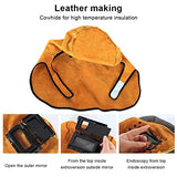 Capucha de soldadura Casco de cuero resistente al calor con lente de filtro con cuello con cuello de protección de la cara de la cara de la soldadora Accesorios de