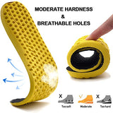 Ailaka Plantillas elásticas que absorben los golpes y aumentan la altura, inserciones ortopédicas de repuesto de panal de abeja suaves y transpirables para hombres y mujeres, Amarillo, Altura del tacón: 1,5 cm., 8-12 M US Women/7-10 M US Men