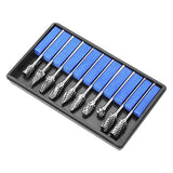 10 Piezas Fresa de Extremo,Juego de Fresas de Carburo de Tungsteno de Vástago de 2,35 mm y Vástago de 1/4"(6 mm) para Amoladora Rotativa DIY