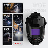 Casco de soldadura de oscurecimiento automático con visión lateral, 4 sensores de arco de visión ancha, 4/5-9/9-13, máscara de soldador para TIG MIG ARC Grinding Plasma LYG-Q800D
