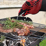 Guantes resistentes al calor para parrilla, alta resistencia a la temperatura, guantes ignífugos para asar a la parrilla, para freír, barbacoa, cocinar, hornear, horno, cortar