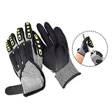 Guantes antivibración, protectores de caucho termoplástico antiimpactos, guantes de impacto con agarre, resistentes a los cortes (1 par)