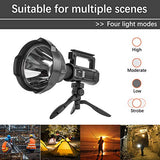 Linterna recargable de alto lúmenes, 90000 lúmenes LED superbrillante, 4 modos IPX5 luces de trabajo impermeables para senderismo, camping, caza y emergencias con trípode y salida USB