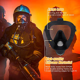 Máscara de silicona reutilizable para respirador completo, máscara de silicona reutilizable, antivaho, amplio campo de visión, protección para los ojos, máscara antipolvo, respirador de trabajo para pintar gas, aserrar demolicionar y renovar